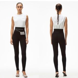 Alexander Wang Logo Elastic Leggings